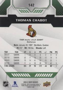 2020-21 Upper Deck MVP - Green Script #142 Thomas Chabot Back