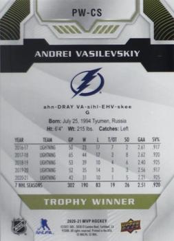 2020-21 Upper Deck MVP - Predictor Winner Achievement #PW-CS Andrei Vasilevskiy Back