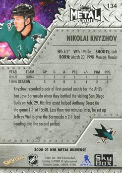2020-21 SkyBox Metal Universe #134 Nikolai Knyzhov Back
