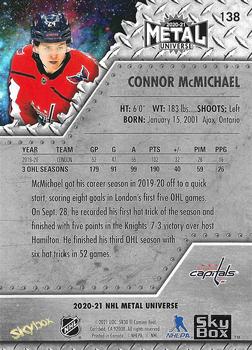 2020-21 SkyBox Metal Universe #138 Connor McMichael Back