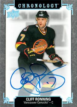 2019-20 Upper Deck Chronology - Franchise History Autographs #FH-VA-CR Cliff Ronning Front