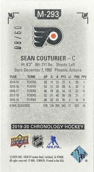 2019-20 Upper Deck Chronology - Time Capsules Canvas Mini #M-293 Sean Couturier Back