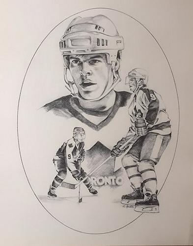 1986-87 Kraft Drawings - Charcoal Prints #NNO Russ Courtnall Front