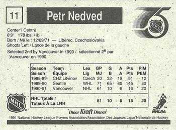 1991-92 Kraft - Black Backs #11 Petr Nedved Back