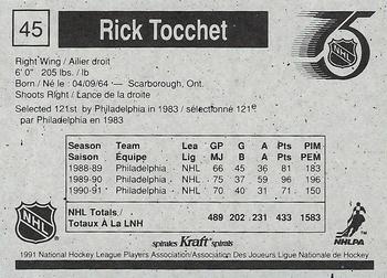1991-92 Kraft - Black Backs #45 Rick Tocchet Back