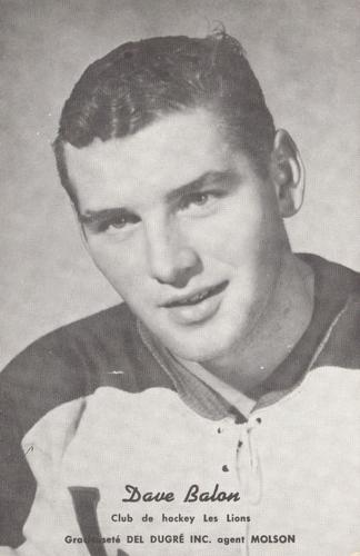 1959-60 Trois-Rivieres Lions (EPHL) #NNO Dave Balon Front