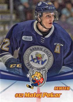 2019-20 Barrie Colts (OHL) #NNO Matej Pekar Front