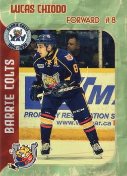 2019-20 Barrie Colts (OHL) 25th Anniversary #NNO Lucas Chiodo Front