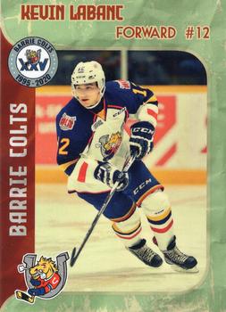 2019-20 Barrie Colts (OHL) 25th Anniversary #NNO Kevin Labanc Front