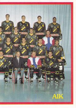 1992-93 Semic Elitserien (Swedish) Stickers #2 AIK IF Stockholm Team Photo Front