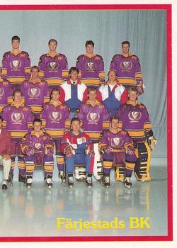 1992-93 Semic Elitserien (Swedish) Stickers #8 Farjestad BK Karlstad Team Photo Front