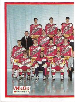 1992-93 Semic Elitserien (Swedish) Stickers #17 MoDo Hockey Team Photo Front