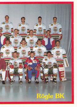 1992-93 Semic Elitserien (Swedish) Stickers #20 Rogle BK Team Photo Front