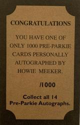 2001-02 Pre-Parkie - Autographs #NNO Howie Meeker Back