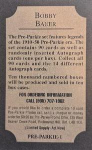 2001-02 Pre-Parkie - Promos #1 Bobby Bauer Back