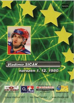 2007-08 Czech OFS - STARS #NH25 Vladimir Sicak Back