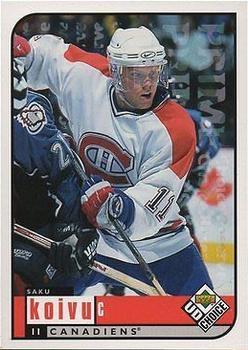 1998-99 UD Choice - Prime Choice Reserve Missing Serial Numbers #105 Saku Koivu Front