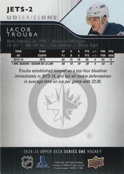 2014-15 Upper Deck Winnipeg Jets SGA #JETS-2 Jacob Trouba Back