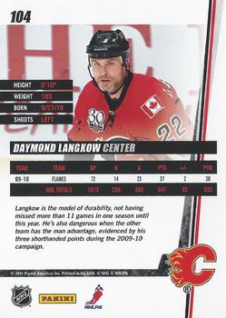 2010-11 Donruss #104 Daymond Langkow  Back