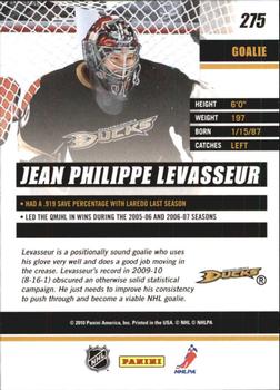 2010-11 Donruss #275 Jean-Philippe Levasseur  Back