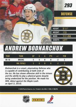 2010-11 Donruss #293 Andrew Bodnarchuk  Back