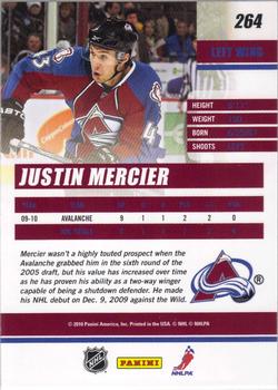 2010-11 Donruss #264 Justin Mercier  Back