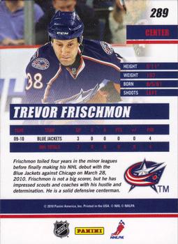 2010-11 Donruss #289 Trevor Frischmon  Back