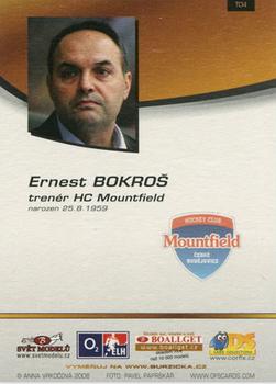 2008-09 Czech OFS - Coaches #4 Ernest Bokros Back