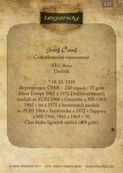2011-12 OFS Plus - Legends #L17 Josef Cerny Back