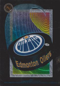 1994 Peninsula Vending NHL Logo Stickers #NNO Edmonton Oilers Front