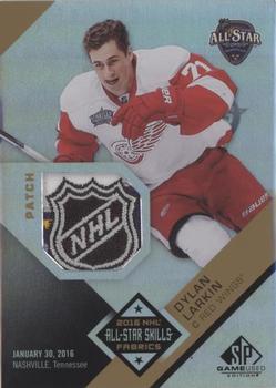 2016-17 SP Game Used - 2016 All-Star Skills Fabrics Patch Gold Achievements #AS-DL Dylan Larkin Front