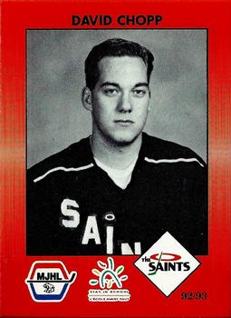 1992-93 Manitoba Junior Hockey League (MJHL) #126 David Chopp Front