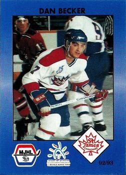 1992-93 Manitoba Junior Hockey League (MJHL) #146 Dan Becker Front
