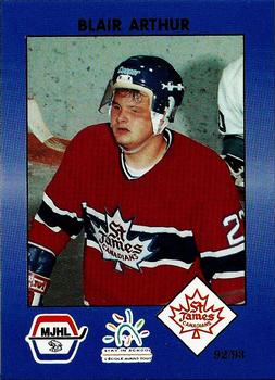1992-93 Manitoba Junior Hockey League (MJHL) #149 Blair Arthur Front
