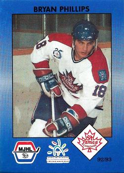 1992-93 Manitoba Junior Hockey League (MJHL) #156 Bryan Phillips Front