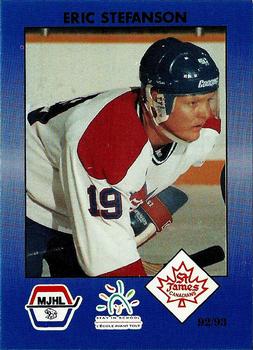 1992-93 Manitoba Junior Hockey League (MJHL) #161 Eric Stefanson Front
