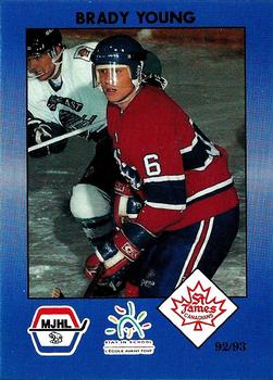 1992-93 Manitoba Junior Hockey League (MJHL) #163 Brady Young Front