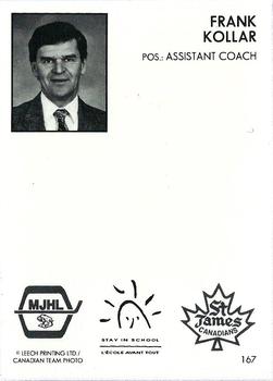 1992-93 Manitoba Junior Hockey League (MJHL) #167 Frank Kollar Back
