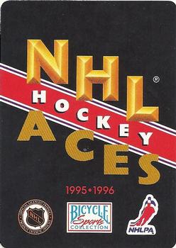 1995-96 Bicycle NHL Hockey Aces #2♣ Scott Stevens Back