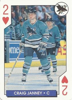 1995-96 Bicycle NHL Hockey Aces #2♥ Craig Janney Front