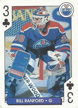 1995-96 Bicycle NHL Hockey Aces #3♣ Bill Ranford Front