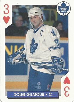 1995-96 Bicycle NHL Hockey Aces #3♥ Doug Gilmour Front