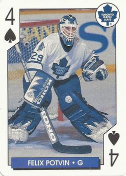 1995-96 Bicycle NHL Hockey Aces #4♠ Felix Potvin Front