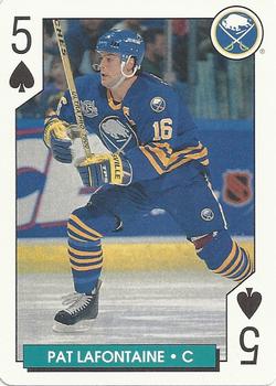 1995-96 Bicycle NHL Hockey Aces #5♠ Pat LaFontaine Front