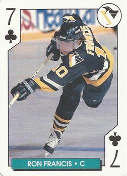 1995-96 Bicycle NHL Hockey Aces #7♣ Ron Francis Front