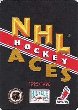 1995-96 Bicycle NHL Hockey Aces #8♦ Ray Bourque Back