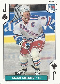 1995-96 Bicycle NHL Hockey Aces #J♣ Mark Messier Front