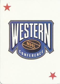 1995-96 Bicycle NHL Hockey Aces #JOKER Western Conference Logo Front
