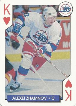 1995-96 Bicycle NHL Hockey Aces #K♥ Alexei Zhamnov Front