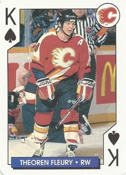 1995-96 Bicycle NHL Hockey Aces #K♠ Theoren Fleury Front